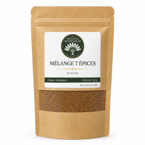 Sachet kraft refermable de 50 g — Mélange 7 épices de Madagascar