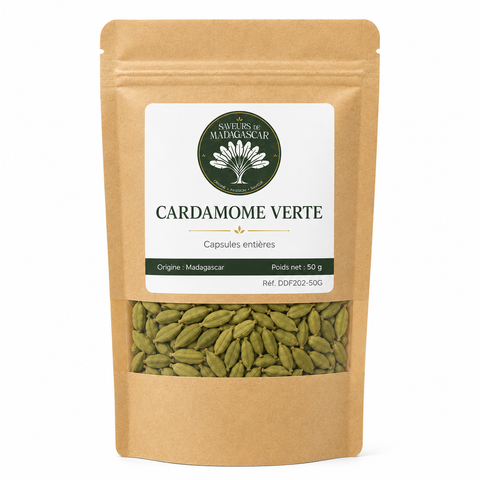 Sachet kraft refermable de 50 g — Cardamome verte de Madagascar