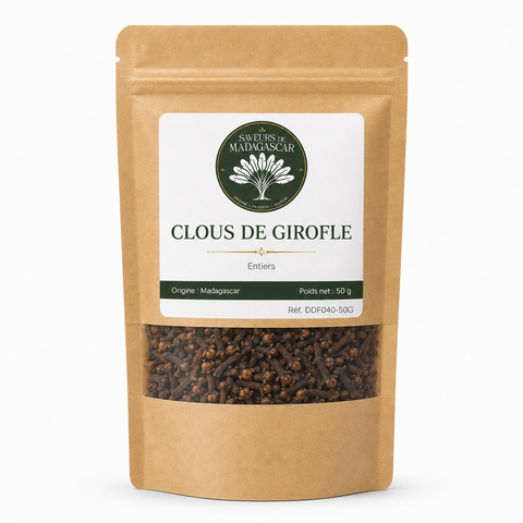 Sachet kraft refermable de 50 g — Clous de girofle de Madagascar