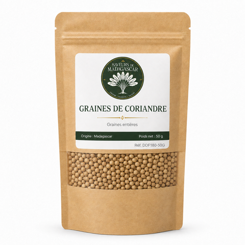 Sachet kraft refermable de 50 g — Graines de coriandre de Madagascar
