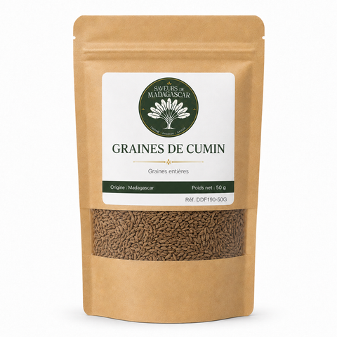 Sachet kraft refermable de 50 g — Graines de cumin de Madagascar