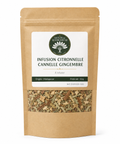 Sachet kraft refermable de 50 g — Infusion citronnelle, cannelle et gingembre de Madagascar