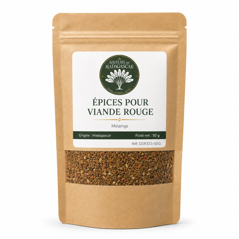 Sachet kraft refermable de 50 g — Épices pour viande rouge de Madagascar
