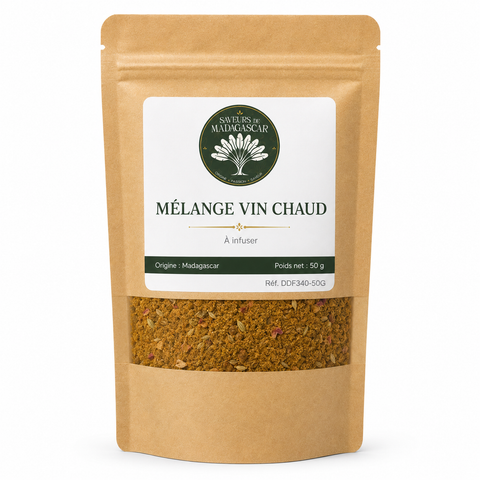 Sachet kraft refermable de 50 g — Mélange vin chaud de Madagascar